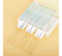 Hyuduo 25pcs Biology Glass Prepared Microscope Slides, Premium Lab Specimens Set with Storage Box for Students and Educators, 7.5x2.5cm Slides for All Levels