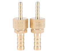 Hyuduo 2Pcs 4-8mm Brass Hose Fitting, Barb Connector Splicer Mender Reduction Fitting Air Boat Fuel Hose Joiner Reducer