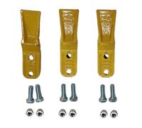 Hyuduo 3 Set Excavator Bucket Teeth, Carbon Steel Forged Screw On Replacement for 23 230 Series Skid Steer Backhoe, Heavy Duty Bucket Tooth for Mini Excavator Trenching and Digging