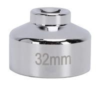 Hyuduo 32mm Oil Filter Socket Wrench 3/8in Drive Oil Filter Removal Tool Cap Wrench Socket Tool Low Profile for Tight Engine Bays with Hex Design Chrome Vanadium Steel