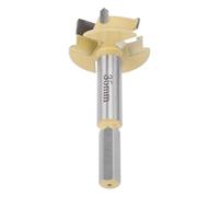 Hyuduo 35mm Hinge Boring Bit, Carbide Cutting Teeth, High Concentricity for Precise Woodworking, Clean Flat Bottom Holes for Furniture and Doors