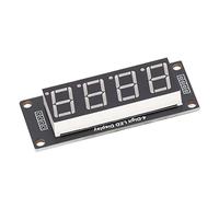 Hyuduo 4 Bit 7 Segment Digital Display TM1637 LED Module with 2 Pin Interface for Projects (MRA172A Red)