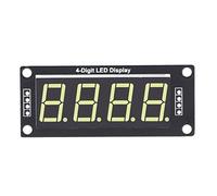 Hyuduo 4 Bit 7 Segment Digital Display TM1637 LED Module with 2 Pin Interface for Projects (MRA172C White)