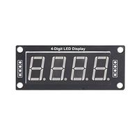 Hyuduo 4 Bit 7 Segment Digital Display TM1637 LED Module with 2 Pin Interface for Projects (MRA172E Yellow)
