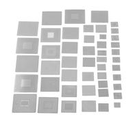 Hyuduo 47PCS BGA Reballing Stencil Net, 304 Stainless Steel Universal Rework Templates for Laptops Desktops Motherboards Graphics Cards, Heat Resistant Durable Solder Stencils with