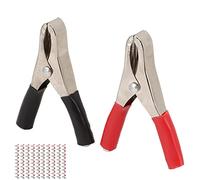 Hyuduo 50 Set Insulated Clip PVC Insulating Sheath Electric Test Clamp 20A High Accuracy Process Elasticity for Electronic Instruments Industrial Equipment Auto RV Truck Boat Wiring