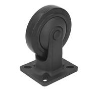 Hyuduo 5in Rubber Caster Wheel 400lb Capacity Heavy Duty Quiet Shock Absorbing Impact with Roller Bearings for Carts Workbenches Shelves