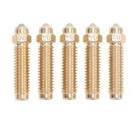 Hyuduo 5Pcs Bimetallic Nozzles Set Brass Hardened Steel Bimetal Nozzle Kit for Elegoo Centauri Carbon 3D Printer 0.6mm 0.2mm 0.4mm High Flowrate Heat Proof Wear No Clogging Easy Clean