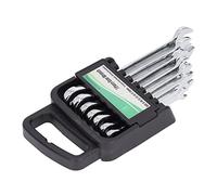 Hyuduo 7Pcs Fixed Head Ratchet Wrench Set Combination Wrench Kit Chrome Vanadium Steel Mirror Finish Resistant for Auto Repair Machine Maintenance