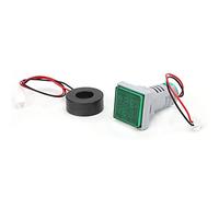 Hyuduo AD16 22FVA Current Voltage Meter ABS Voltmeter Ammeter AC60 to 500V 0 to 100A Double Display 20mm Panel Indicator for Equipment Power Monitoring Electricians (Green)