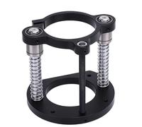 Hyuduo Adjustable Router Lift Base Aluminum Alloy Router Table Lift Base with Manual Hand Crank 70mm Stroke 2 Jaw Clamp for 64 to 66mm Trimming Machines Slotting Chamfering