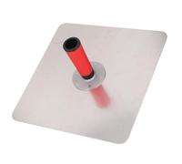 Hyuduo Aluminum Drywall Plaster Tool with Soft Grip Handle, Lightweight Mortar Board Holder Trowel for Drywall Plaster Cement, 330mm Round Corner Mud Tray