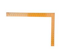 Hyuduo Aluminum Ruler Try Square L Square Measuring Tool 0-600mm with High Definition Marks for Leather Cutting Woodworking Inspection (Yellow)