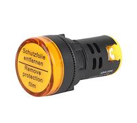 Hyuduo Berm AD16-22D/S LED Power Indicator Signal Light Pilot Light 12V 10W φ22mm with PC Retardant for Electrical Equipment (Yellow)