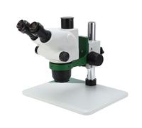 Hyuduo Binocular Compound Microscope, 6.5-65X Continuous Zoom with Reduction Lens for PCB Repairs, CPU Soldering, Comfortable Viewing and 3D Imaging