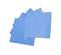 Hyuduo Blue Silicone Thermal Conductivity Pad, 5Pcs GPU Heat Conduction Sheet 100x100x0.5mm 1.5W/m-k, Radiator Fan Assembly, Applicable to Graphics Card North-South Bridge,LED Industry