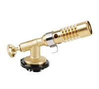 Hyuduo Brass Butane Torch for Kitchen Cooking, BBQ & Caramelizing - Portable Culinary Torch with Electronic Ignition and Adjustable Flame