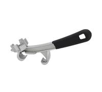 Hyuduo Bucket Opener Dive Aluminum Alloy LID Removal Tool, 2 PCs Industrial Home Tool for Paint Buckets and Drums, Safe Practical Multi-Functional Wrench (Silver + Black Anti Slip Cover)