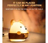 Hyuduo Children's Safety, Dimmable Color Changing Night Light with Remote Control, 1600mAh Rechargeable USB LED Night Light for Bedroom, 30 Hour Working Time, Dreamy Atmosphere, Easy (Assorted Color)