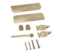 Hyuduo Chinese Antique Brass Handle Retro Cabinet Pulls 13x7cm Rust Proof Easy Installation with Oriental Design for Cabinets Wardrobes Dressers (Brass Color)