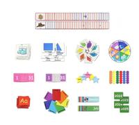 Hyuduo Circle Time Pocket Chart 39.8 Inch 221 Cards,30 Discs (Black) | Classroom Calendar Station,420D Oxford Fabric,Clear PVC Sleeves,Preschool Homeschool Use,Weather Learning