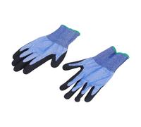 Hyuduo Cut Resistant Work Gloves A7 Grade Dual Coating High Durability Non Slip Oil Proof Safety Gloves for Woodworking, Mechanics, Kitchen 2 Pack (L)