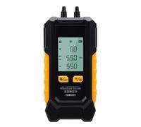 Hyuduo Digital Differential Pressure Gauge, Portable HVAC Manometer | 6 Units Switchable Psi InHg KPa Mbar Bar MmHg, Backlit LCD, 0.5%FS Accuracy, for Automotive Intake Manifold Brake Vacuum