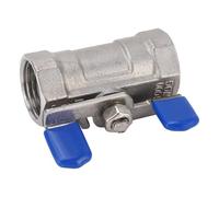 Hyuduo DN15 1/2in NPT Ball Valve - Robust Stainless Steel Thread Pipes Adaptation Valve Handle for Garden and Ideal for Rainwater Collectors and Water Pipes