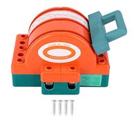 Hyuduo Double Throw Disconnect Switch, Orange Red, Compact Electric Switch for Dual Circuit Applications, 32 Current (3P 32A)