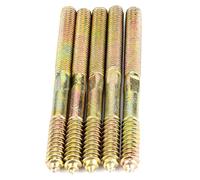 Hyuduo Dowel Screw Iron Double Ended Screw Zinc Plating Self-Tapping Thread Screw Wood to Wood Dowel Screw Connecting Wood(10 * 120)