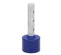 Hyuduo Dry Bit Thread Milling Cutter Straight Shank Brazed Aperture Polished Reaming Drill Hole Expander for Marble Tile Stone with Particles (20cm)