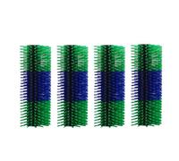 Hyuduo Farm Animal Back Scratcher Brush 4 Pack with Nylon Bristles and Plastic Base for Cattle Horses Sheep Pigs Comfort Massage Grooming Tool
