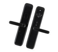 Hyuduo Fingerprint Door Lock, Bluetooth Smart Door Lock with Handle, App Control, Fingerprint Password Key Access, 6V Black, Easy Installation for Apartment Hotel