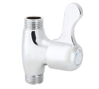 Hyuduo G1/2in Thread Copper Straight Stop Valve, Angle Control Outlet | Oval Wheel Handle Torque, 1/4-Turn Ceramic Disc Cartridge, Hot and Cold Water Mixing