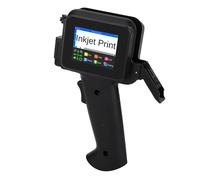 Hyuduo Handheld Inkjet Printer Portable Mini Inkjet Coder Printer with Ergonomic Handle 12.7mm Print Height for Text Barcode QR Code Date on Wood Fabric Plastic Metal