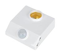 Hyuduo Infrared Sensor Motion Switch Motion Detector Adjustable E27 Lamp Base and Daylight Setting, Suitable for LED Bulbs and CFLs