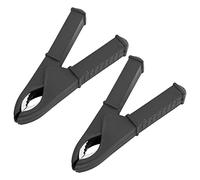 Hyuduo Insulated Clip Clip, All Copper Battery Test Clamp 100mm 2 Pcs Spring Electrical Test Terminal for Electronic Circuit Testing and Power Checks (Black)