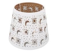 Hyuduo Iron Sun Moon Star Pattern Hollow Out Carved Lamp Shade, Versatile Decor, Stunning Hollow Design for Study Room, E27 E26 with Premium Coating