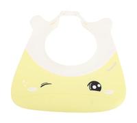 Hyuduo Kids Shower Hat Adjustable Plastic Baby Bath Cap 25 X 25cm Ear and Eye Shield Non Slip Fit for Toddler Hair Washing and Baby Bath Time (Yellow)