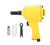 Hyuduo KP-705P Heavy Duty Air Rivet Gun Pneumatic Riveter with Pistol Type Grip for 2.4-4.8mm Rivets Air Powered Riveting Tool Yellow