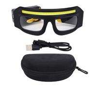 Hyuduo LED Headlight Glasses, Motion Sensor and Touch Control Safety Glasses with USB C Rechargeable 800lm 5 Modes, Lighted for Hands Free Repair Camping and Cycling