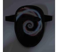 Hyuduo LED Light Up Face Cover, Adjustable Fabric, 45 Dynamic Patterns, 70 Static Patterns, Ideal for Costume Parties and Raves