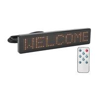 Hyuduo LED Sign Display DC5 to 12V LED Sign Remote Control Programmable LED Digital Display Bright Scrolling LED Panel for Store Car Store Signs (Z741Y Yellow)