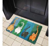 Hyuduo Long -lived Non -slip Input for Use to Use Inside Outdoors, Removes Dirt and Mud, Sweet Kitten Pattern, Robust and Easy to (40 * 60cm)