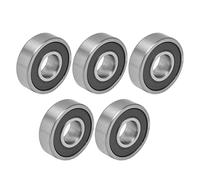 Hyuduo Miniature Deep Groove Ball Bearings, Rubber Sealed, High Performance for Radial and Axial Loads, Perfect for Gearboxes and Motors (6000 rubber seal)