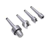 Hyuduo MT1 Wood Lathe Live Center Set 4 Pcs, 45 Steel Construction with Wooden Storage Box, High Accuracy 0.005mm for Woodworking and Metalworking Lathes