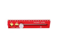Hyuduo Multi Functional Marking Level Ruler with Magnetic Base and Depth | Stainless Steel Construction, Compact 7.3x1.5in Pocket Size, 3-in-1 Sliding Scribing Tool for Woodworking, Cabinet, and