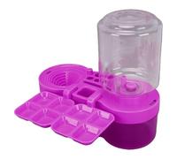 Hyuduo Paint Brush Cleaner Tool Brush Rinser Cup with 400ml Water Tank 500ml Waste Tank Art Cleaning System with Holder Tray for Acrylic Watercolor Artists Studio Classroom Home (Purple)