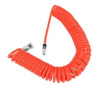Hyuduo Recoil Air Hose PU Hose 9m 8mm 5mm High Elasticity for Air Compressor Pump Oil with Joints, Durable Red Coil for Industrial and Home Use