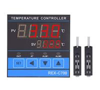 Hyuduo REX-C700 Digital PID Temperature Controller 72x72mm Panel 0-400°C Range Auto-Tuning Control Relay+SSR Output with Fixing Screws and Manual